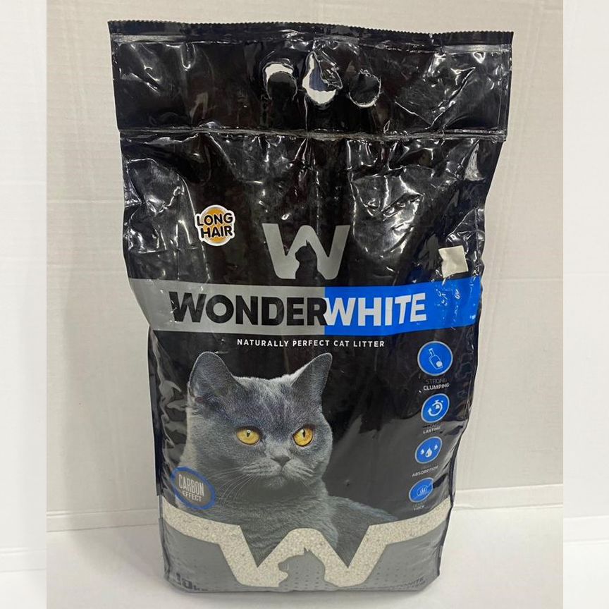 Наполнитель комкующийся Wonder White -10кг