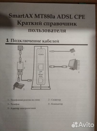 Adsl модем SmartAX MT880a