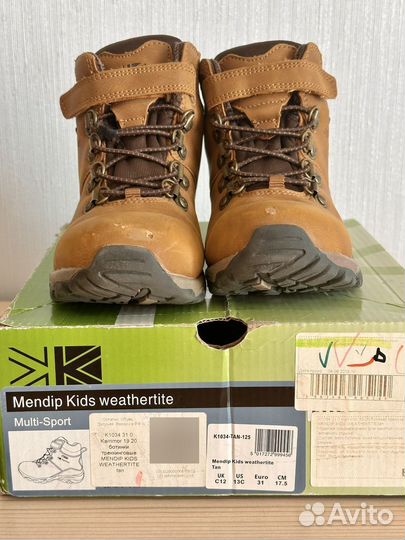 Ботинки осень мембрана Karrimor 31