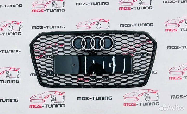 Решетка на Audi A7 14-17 гг. в стиле RS7 дизайн 3