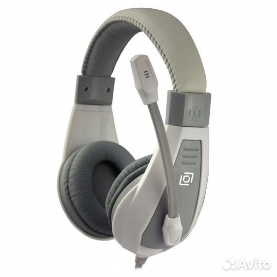 Наушники с микрофоном Oklick HS-L600 серые, mini j