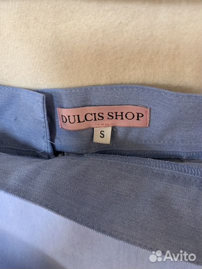 Шорты - юбка с топиком голубого цвета