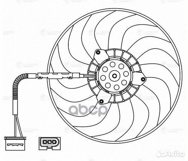 Э/вентилятор кондиц. для а/м Skoda Octavia (96