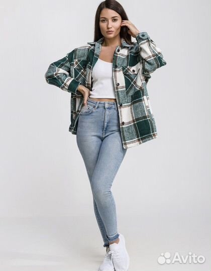 Рубашка шерстяная oversize