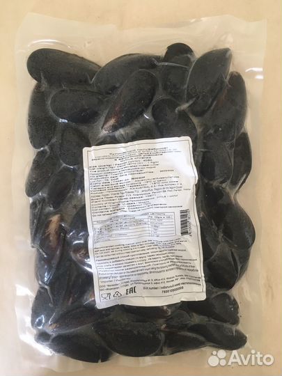 Мидии,целые в раковине