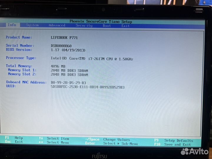 Ноутбук Fujitsu lifebook P Series