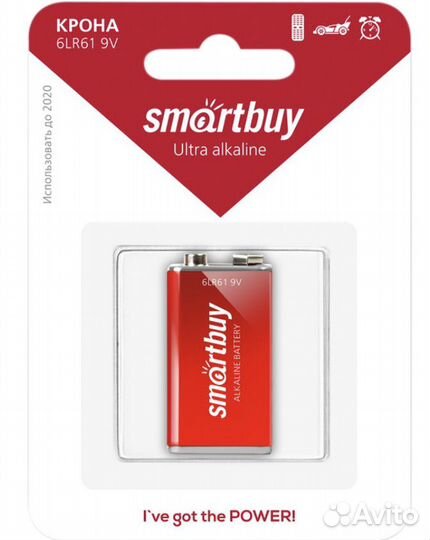 Элемент питания smartbuy 6LR61/1B типа 