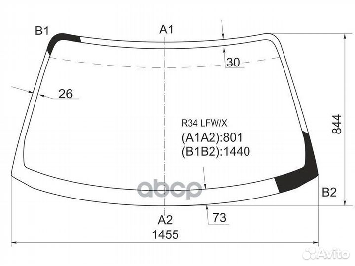 Стекло лобовое nissan skyline 4D 98-02 R34 LFW