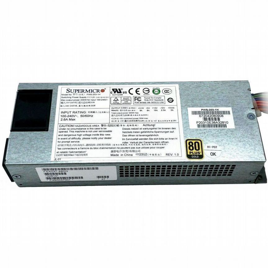 [PWS-203-1H] Резервный Блок Питания Supermicro 200w Pws-203-1h