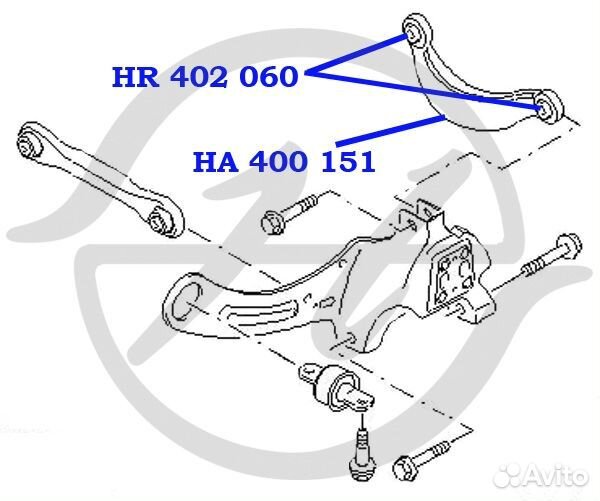 Рычаг задней подвески, поперечный, верхний focus