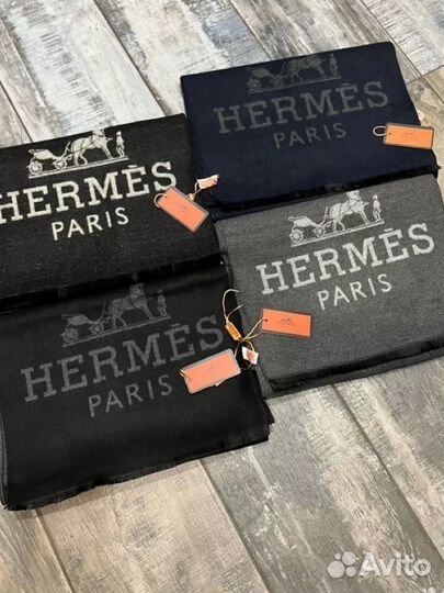 Мужской шарф палантин из кашемира Hermes 4 цвета
