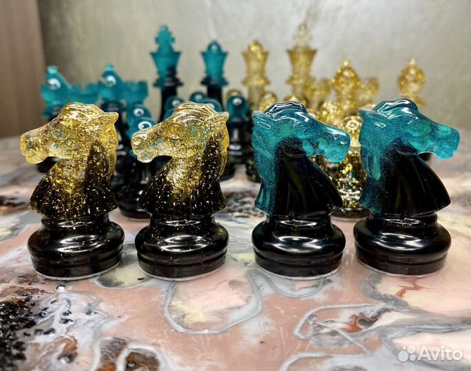Шахматные фигуры из смолы эпоксидной