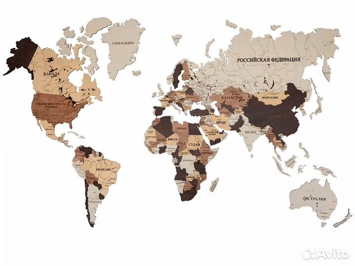 Деревянные карты мира в Махачкала