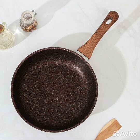 Сковорода Granit ultra red, d26 см, пластиковая ру