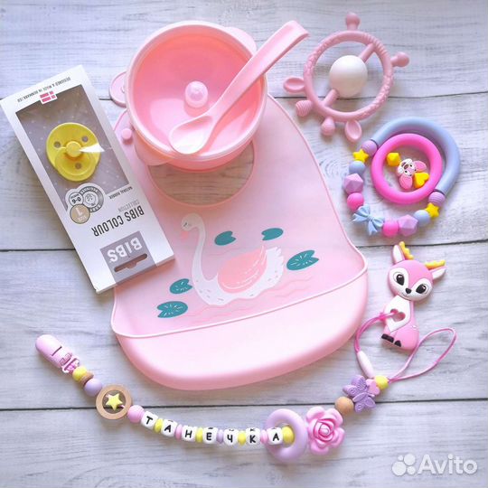 Силиконовые грызунки, именные держатели на заказ