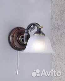 Бра настенный металлический со стеклом Италия