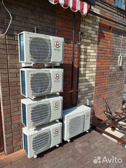 Установка кондиционеров, закладка трассы