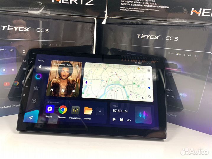 Магнитола Teyes CC3 6/128 для Hyundai Santa Fe 2