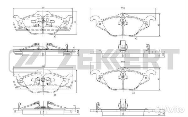 Zekkert BS-2835 Колодки тормозные передние дисковы