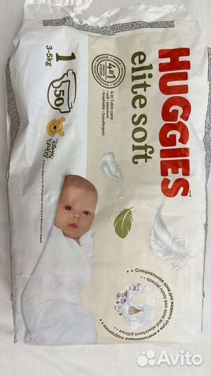 Подгузники Huggies Elite Soft до 3,5кг, 0+