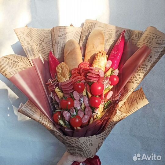 Съедобный мужской мясной букет