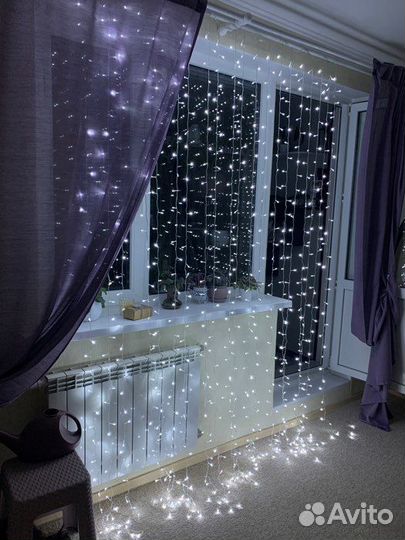 Гирлянда Занавес Premium, гирлянда Дождь Premium