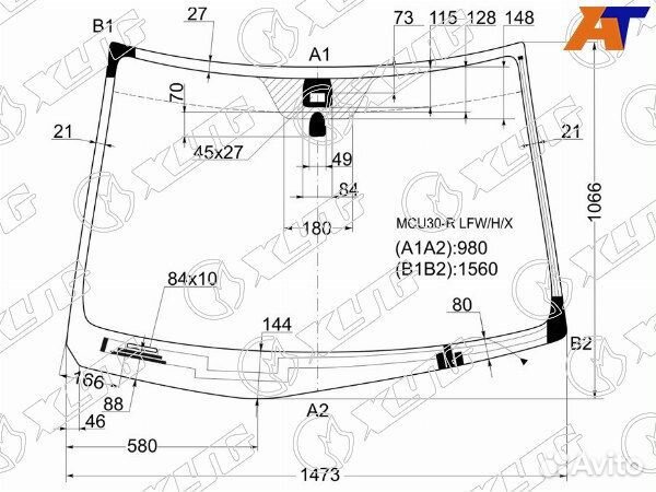 Стекло лобовое lexus RX300