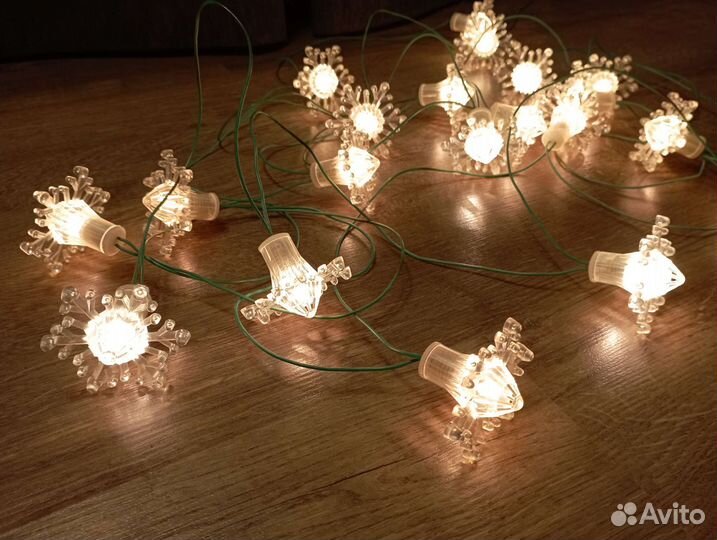 Гирлянда СССР Снежинка, 20 ламп, 1970е