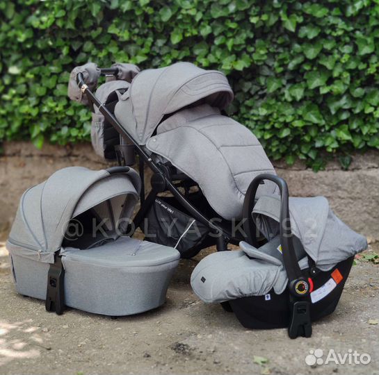 Коляска Luxmom 760 3в1 (Grey)