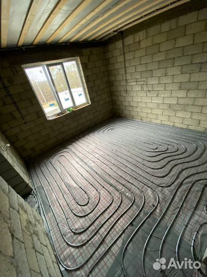 Монтаж теплых водяных полов, котельных