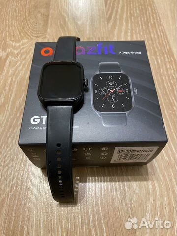 Умные часы Amazfit GTS 4 20 мм GPS, черный