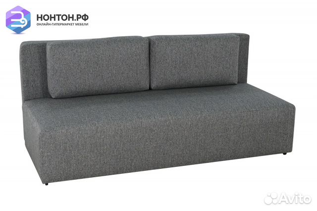 Диван еврокнижка Норд без боковин серый