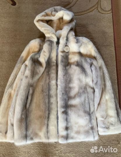 Шуба норковая с капюшоном