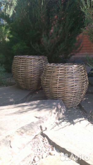 Кашпо ротанг