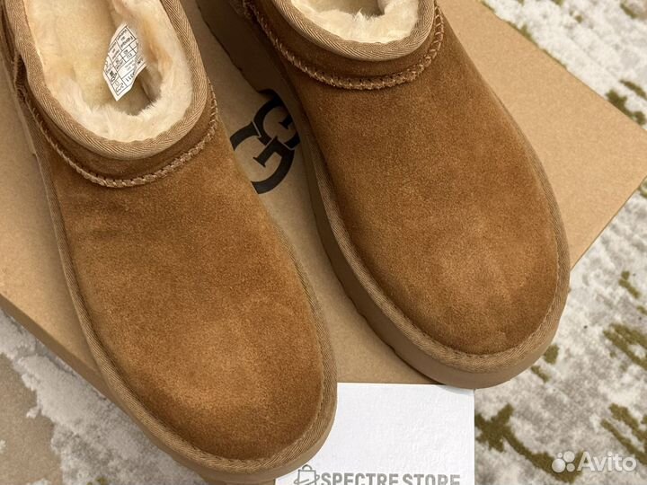 Угги на Платформе Ugg Ultra Mini Heights Chestnut