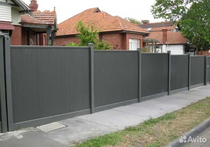 Забор из профлиста под ключ быстро