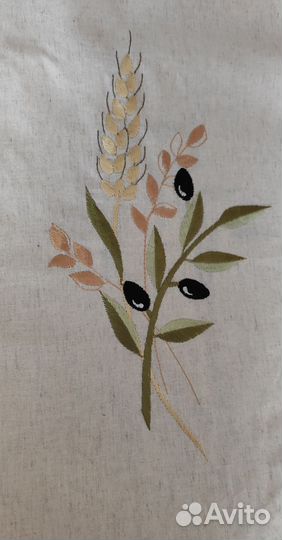 Скатерть лен с вышивкой