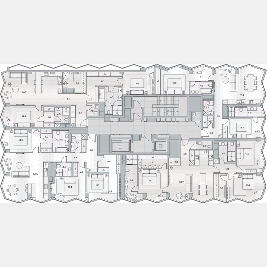 3-к. квартира, 117,7 м², 9/26 эт.