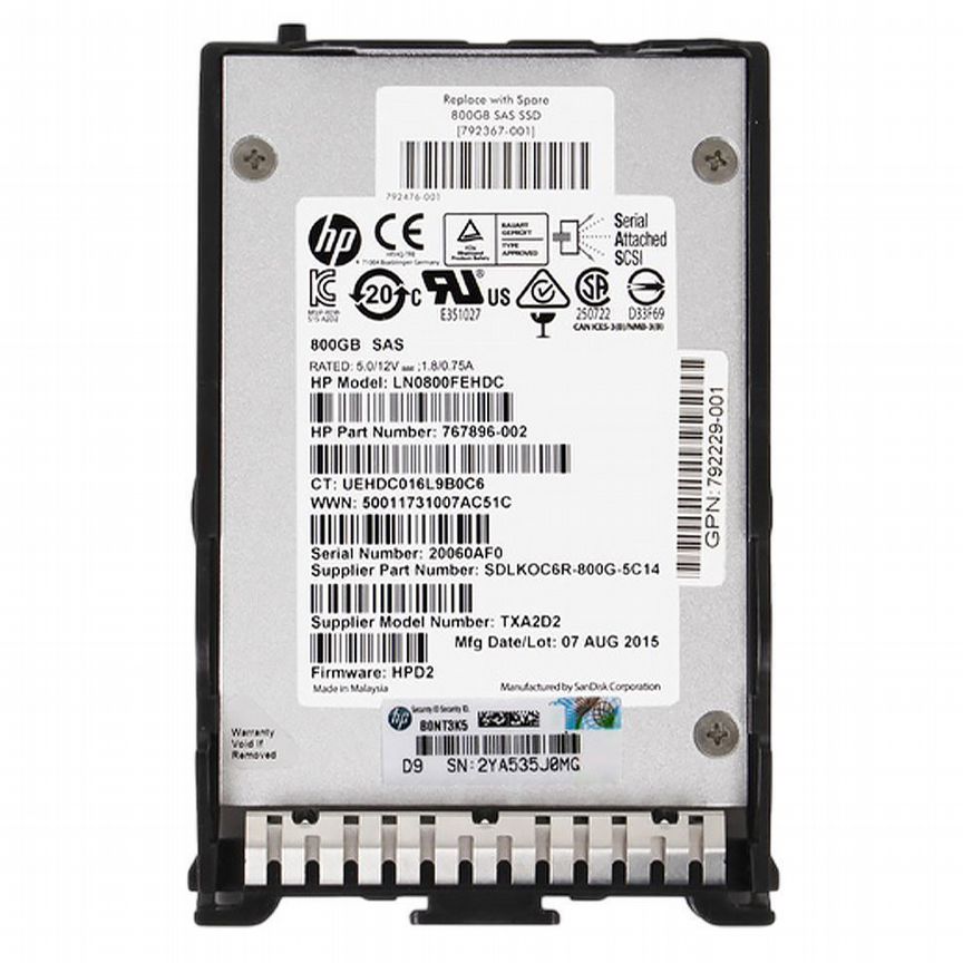 [LN0800FEHDC] Жесткий Диск Hp 800gb Sas 2.5" Ssd Ln0800fehdc