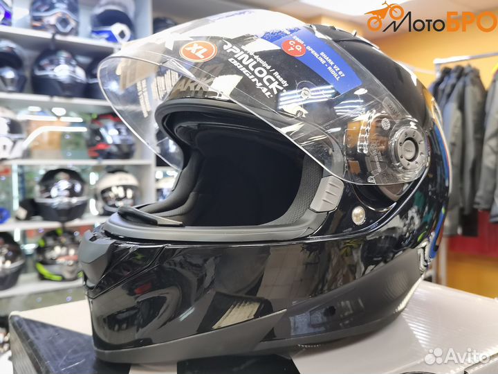 Шлем интеграл shark ridill blank Black Glossy