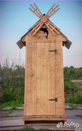 Дачный туалет деревянный SUN334
