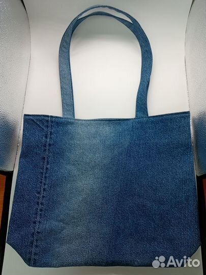 Сумка шопер джинсовая
