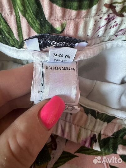 Штанишки для девочки dolce & gabbana 9-12 мес