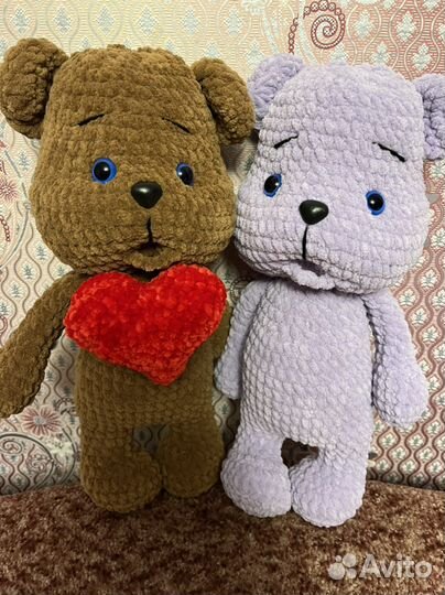 Игрушка медведь вязанный