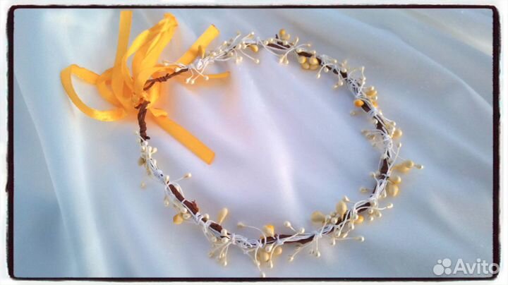 Венок для волос ручной работы