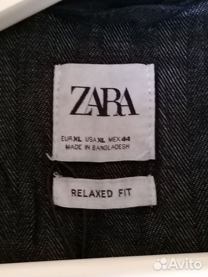 Мужская джинсовая рубашка zara xL новая с ценником