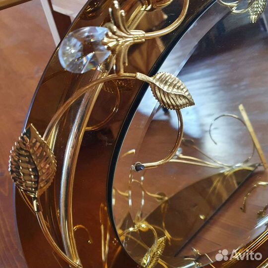 Люстра богем нат.золото + полка и зеркало