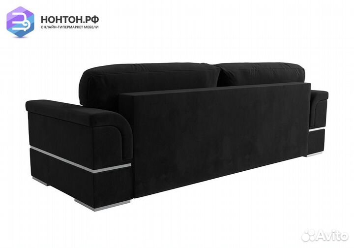 Диван еврокнижка Порту велюр чёрный