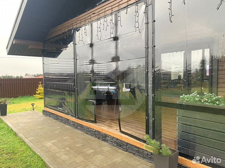 Окна гибкие в загородном доме