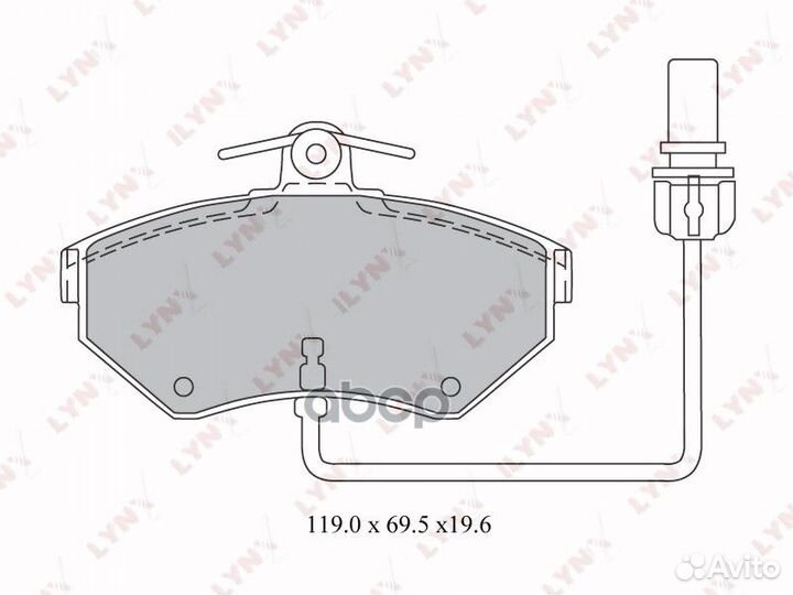 Колодки тормозные дисковые BD-1215 lynxauto